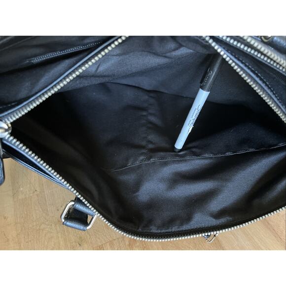 COACH Black Leather Metropolitan 2 Way Business Bag 71695 Academia Messenger - Picture 7 of 16